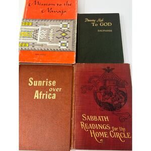 Vintage SDA 4 Books Lot 2 Mission Stories Sabbath Readings Drawing Nigh To God